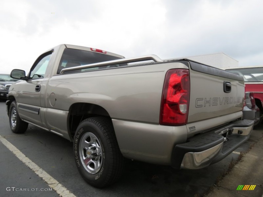 2003 Silverado 1500 Regular Cab - Light Pewter Metallic / Tan photo #2