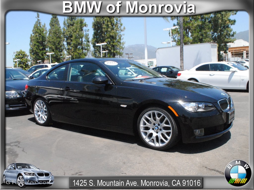 2009 3 Series 328i Coupe - Jet Black / Black photo #1