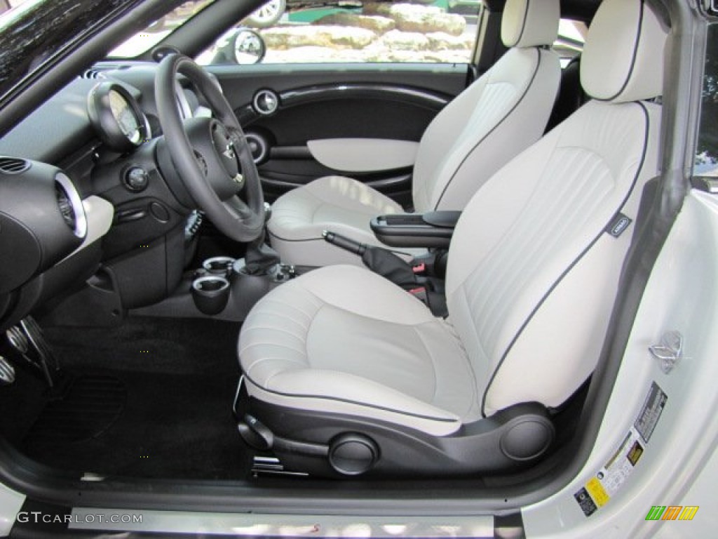 Gravity Polar Beige Leather Interior 2012 Mini Cooper S Coupe Photo #65898238