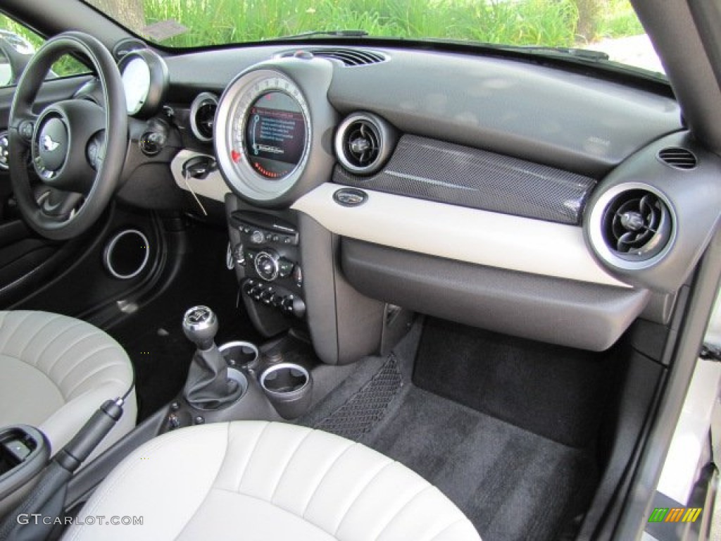 2012 Mini Cooper S Coupe Gravity Polar Beige Leather Dashboard Photo #65898471