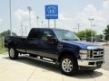 2008 Dark Blue Pearl Metallic Ford F250 Super Duty Lariat Crew Cab 4x4  photo #2