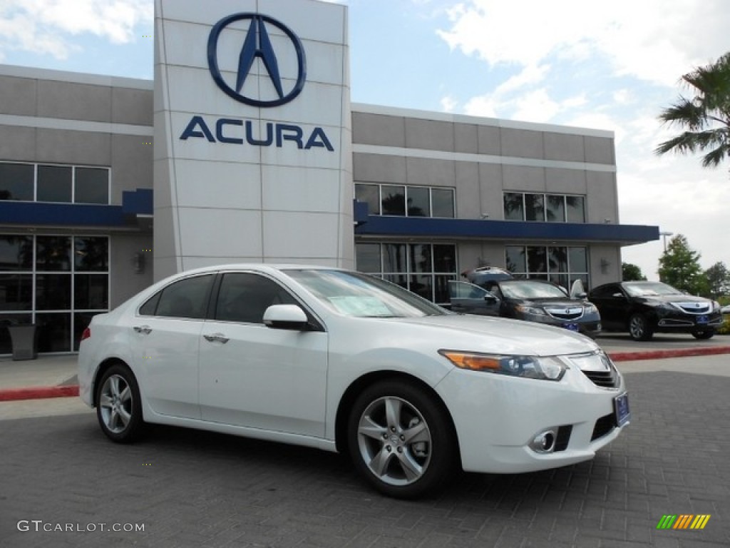 2012 TSX Technology Sedan - Bellanova White Pearl / Parchment photo #1