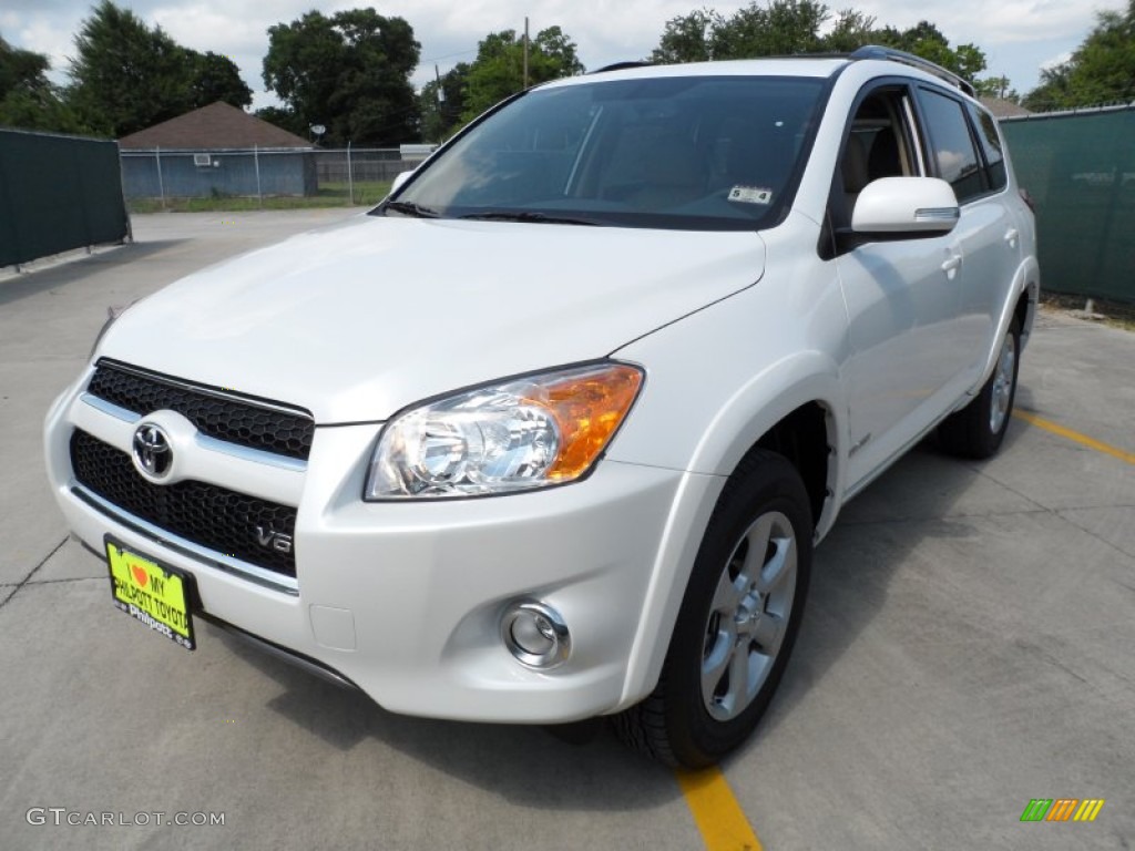 2012 RAV4 V6 Limited - Blizzard White Pearl / Sand Beige photo #7