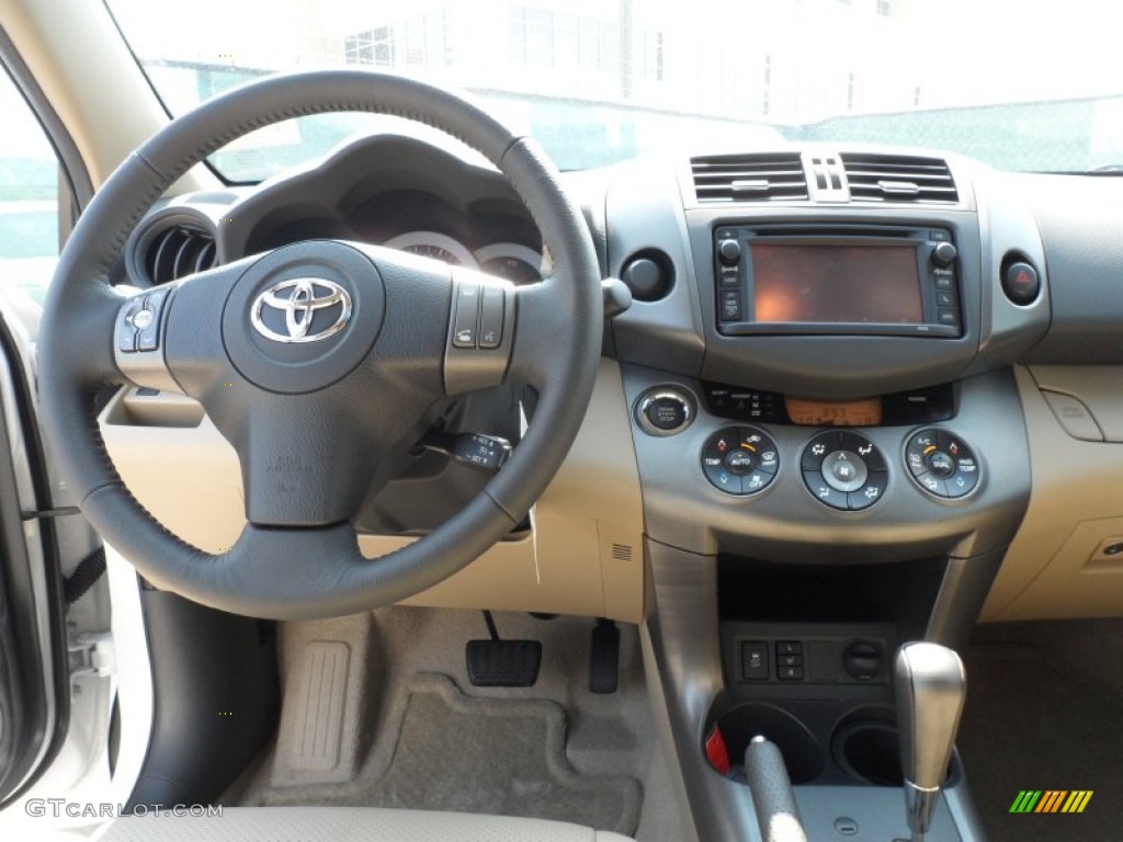 2012 Toyota RAV4 V6 Limited Sand Beige Dashboard Photo #65902078