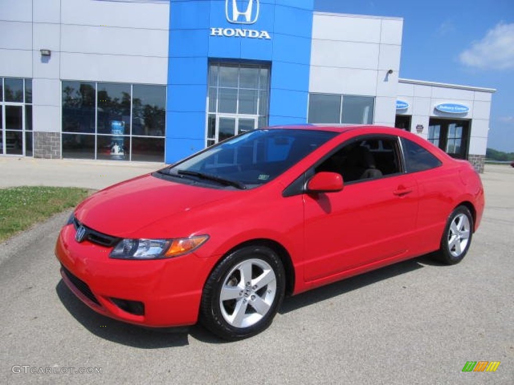 2008 Civic EX Coupe - Rallye Red / Black photo #1