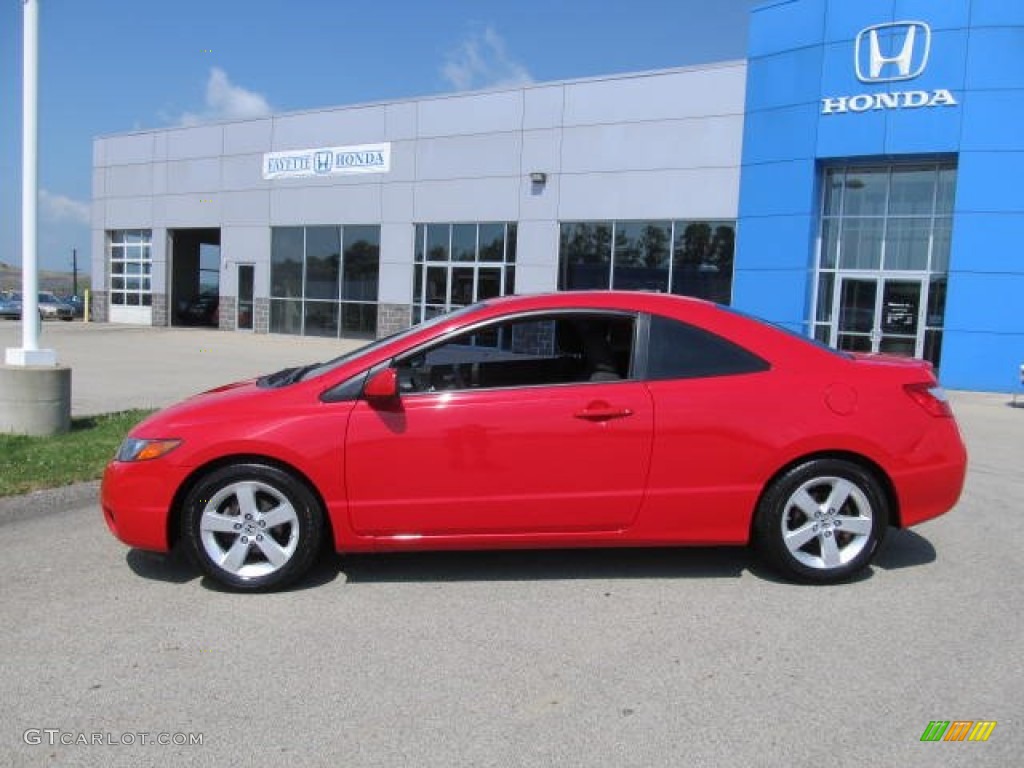 2008 Civic EX Coupe - Rallye Red / Black photo #2