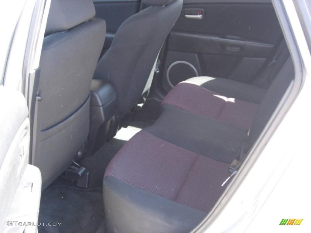 2006 MAZDA3 s Touring Hatchback - Sunlight Silver Metallic / Black/Red photo #3