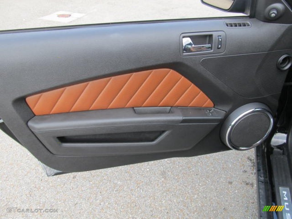2010 Ford Mustang GT Premium Coupe Saddle Door Panel Photo #65905797