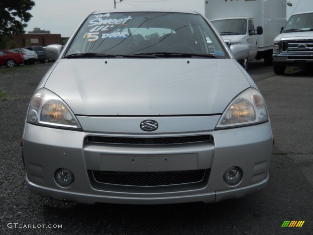 Silky Silver Metallic 2004 Suzuki Aerio SX AWD Sport Wagon Exterior Photo #65906514