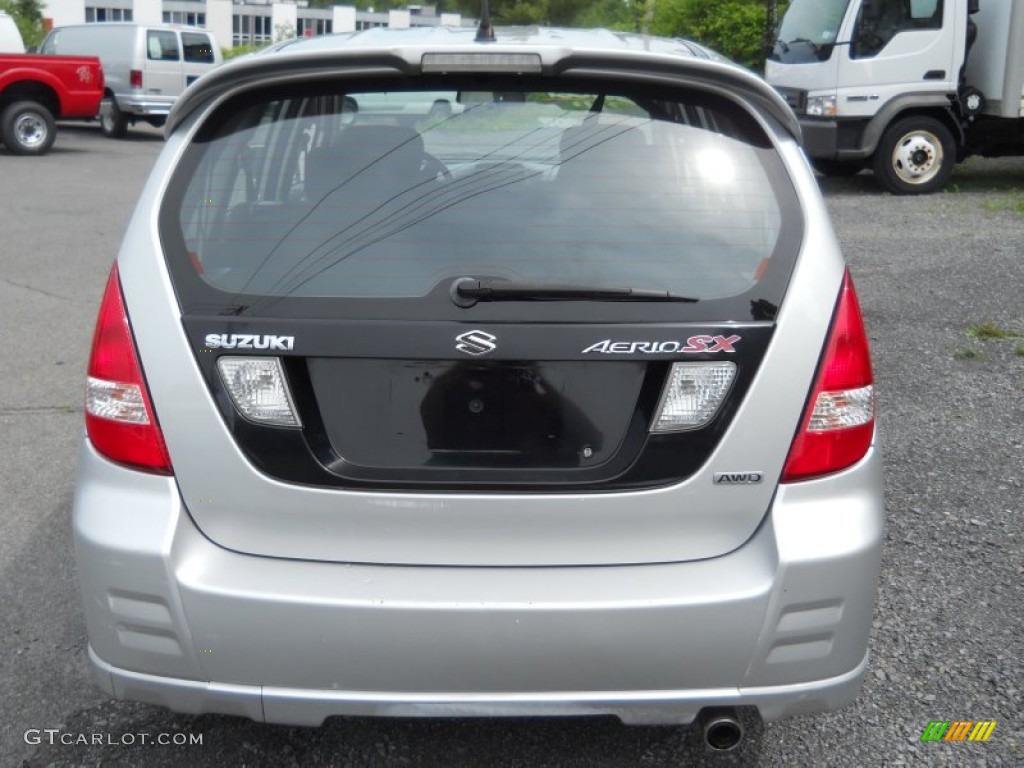 Silky Silver Metallic 2004 Suzuki Aerio SX AWD Sport Wagon Exterior Photo #65906550