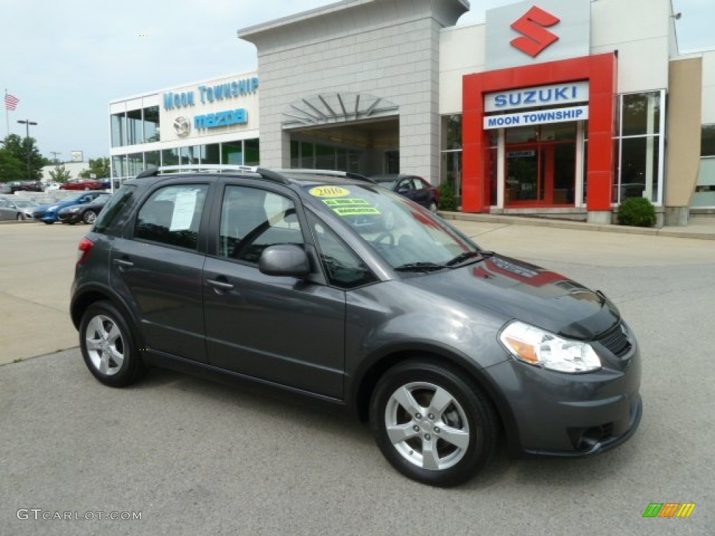 2010 SX4 Crossover Touring AWD - Azure Grey Metallic / Black photo #1