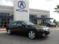 2012 Crystal Black Pearl Acura TSX Technology Sport Wagon  photo #1