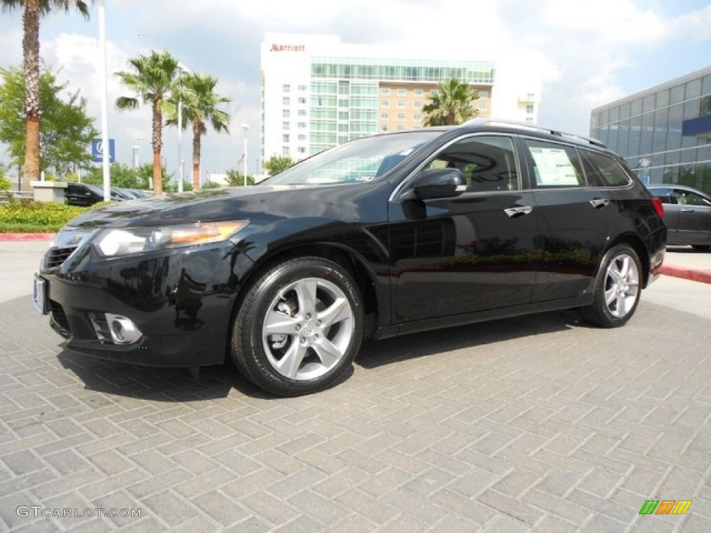 Crystal Black Pearl 2012 Acura TSX Sport Wagon Exterior Photo #65910458
