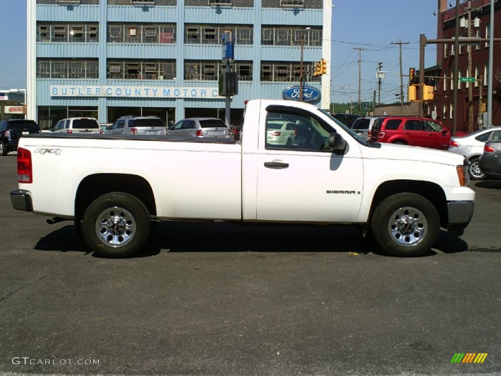 2008 Sierra 1500 Regular Cab 4x4 - Summit White / Dark Titanium photo #1