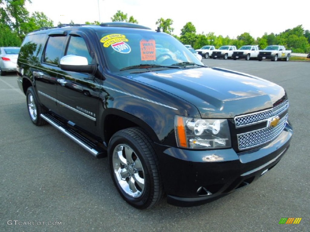Black 2009 Chevrolet Suburban LTZ 4x4 Exterior Photo #65916683