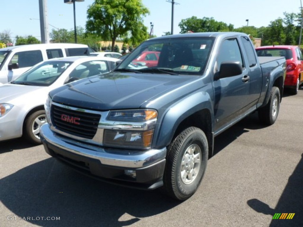 2007 Canyon SLE Extended Cab 4x4 - Stealth Gray Metallic / Pewter photo #3