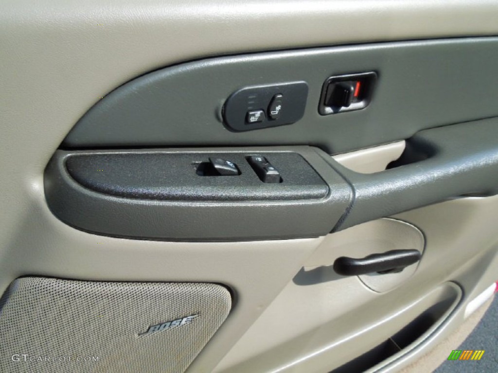 2003 GMC Yukon SLT Pewter/Dark Pewter Door Panel Photo #65917844