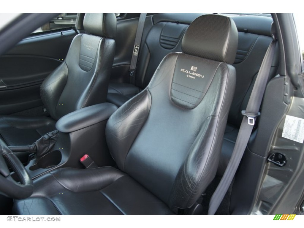 Black Saleen Recaro Interior 2002 Ford Mustang Saleen S281 Supercharged Coupe Photo #65918835