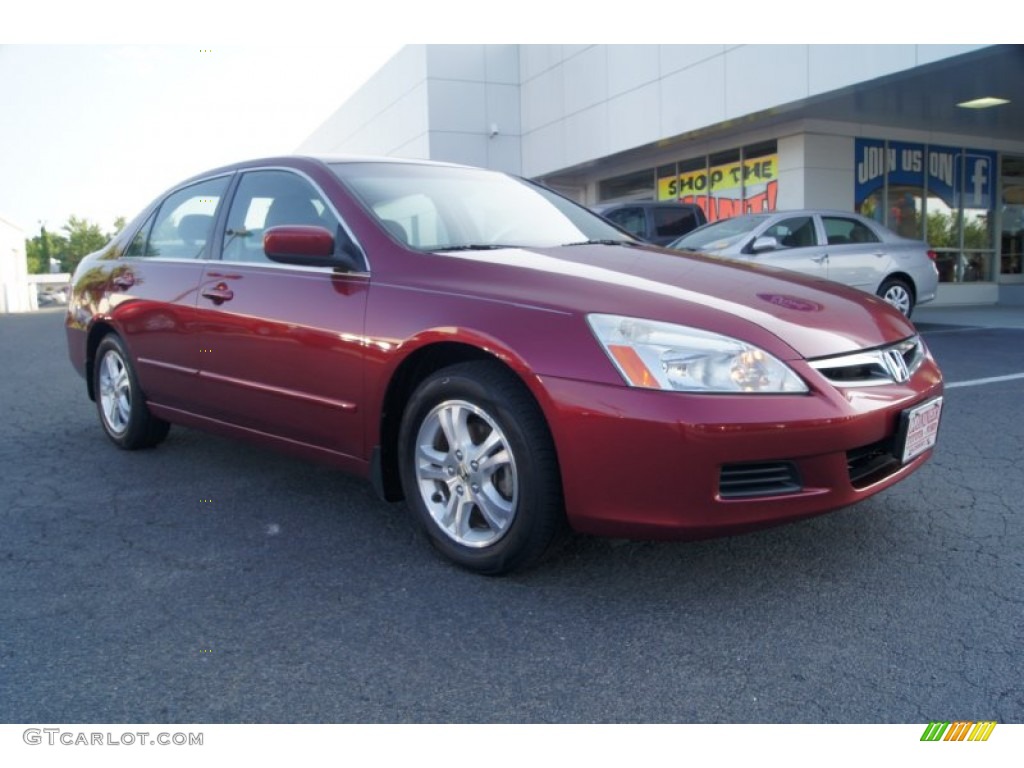 2006 Accord SE Sedan - Redondo Red Pearl / Black photo #1