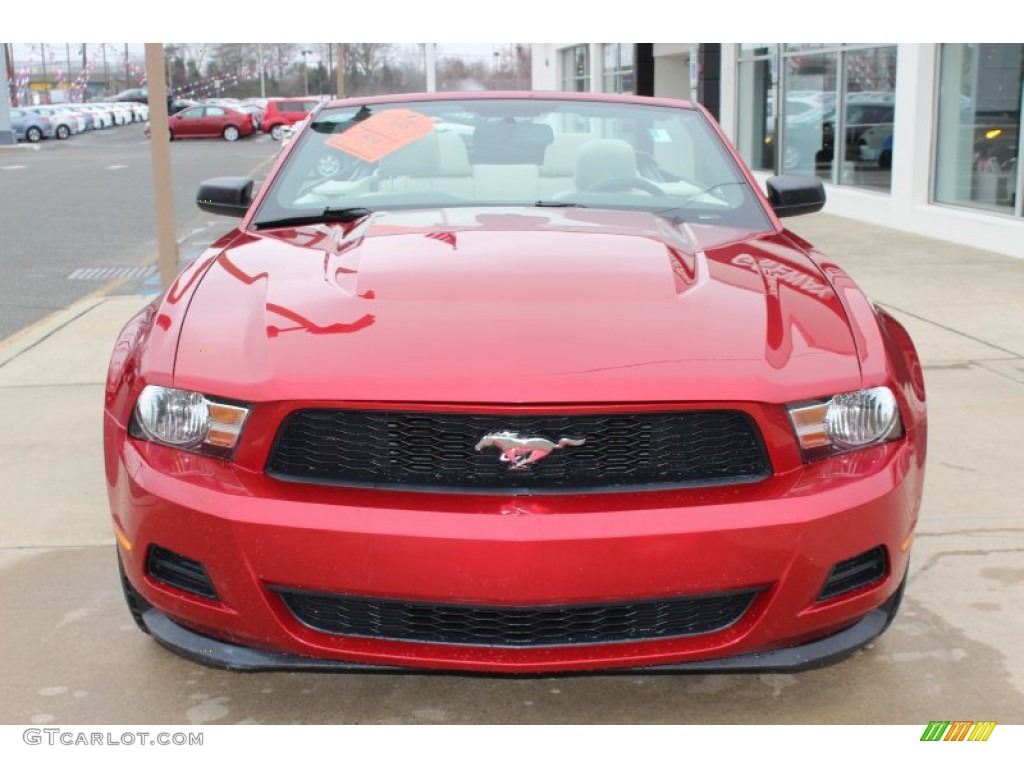 2011 Mustang V6 Convertible - Red Candy Metallic / Stone photo #2