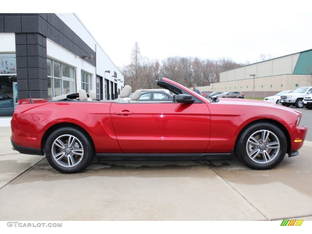 2011 Mustang V6 Convertible - Red Candy Metallic / Stone photo #4