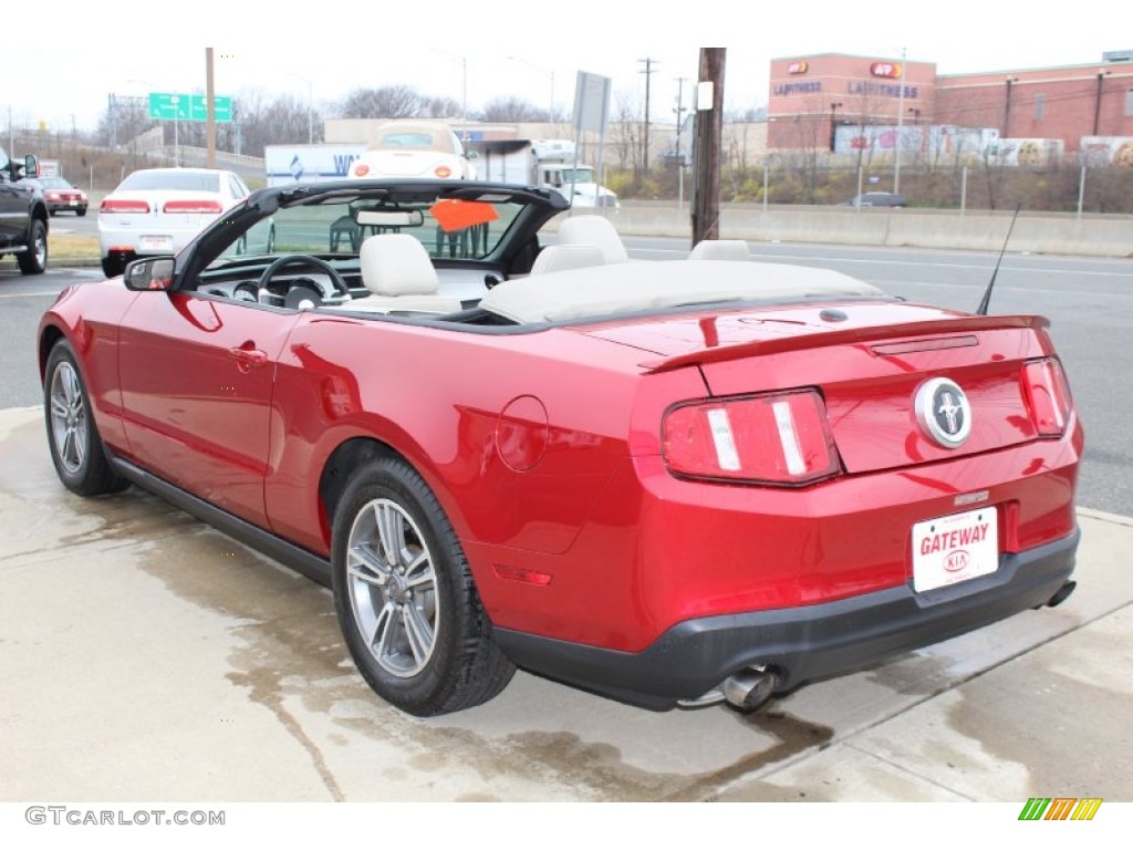2011 Mustang V6 Convertible - Red Candy Metallic / Stone photo #7