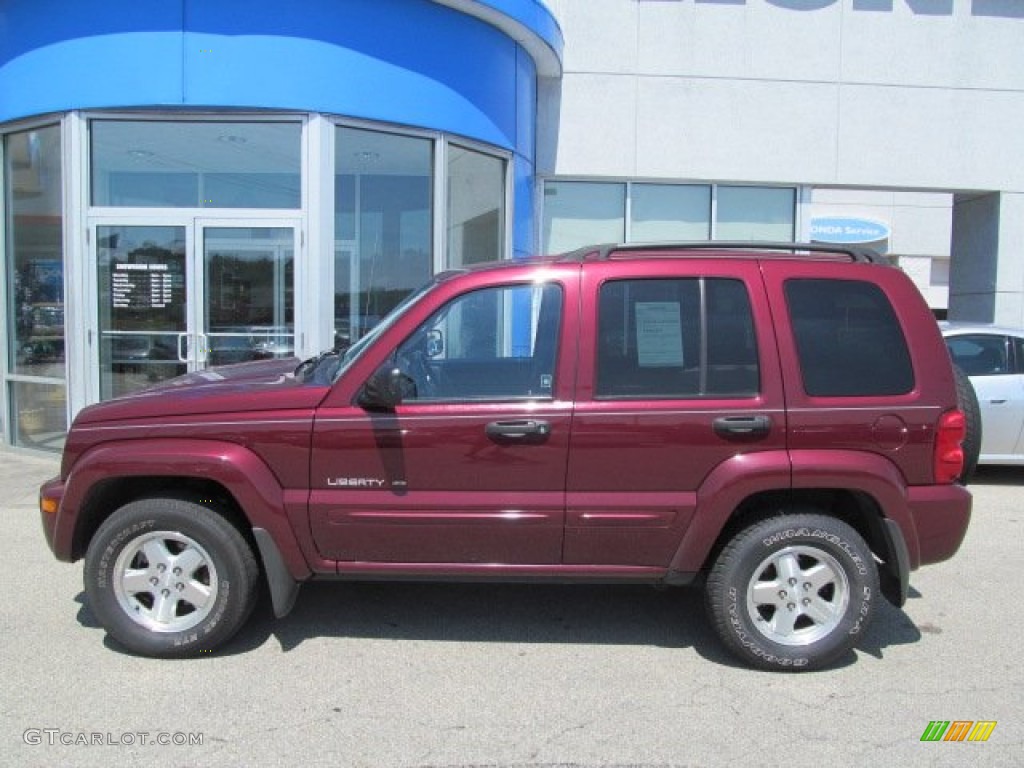 2003 Liberty Limited 4x4 - Dark Garnet Red Pearl / Dark Slate Gray photo #2