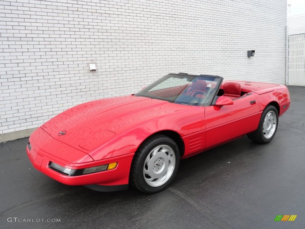 Bright Red 1992 Chevrolet Corvette Convertible Exterior Photo #65928020
