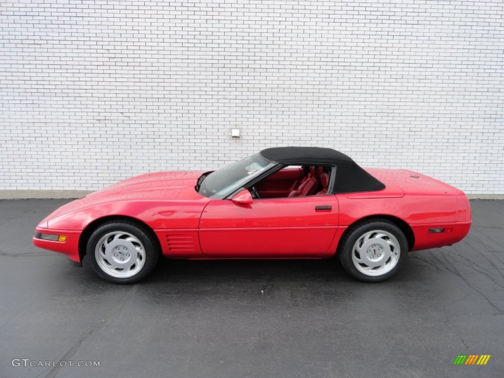 Bright Red 1992 Chevrolet Corvette Convertible Exterior Photo #65928080