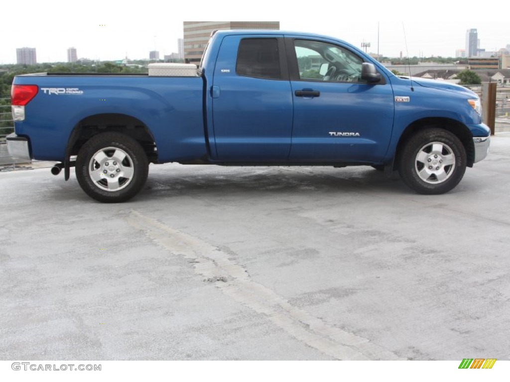 2008 Tundra SR5 TRD Double Cab 4x4 - Blue Streak Metallic / Black photo #11