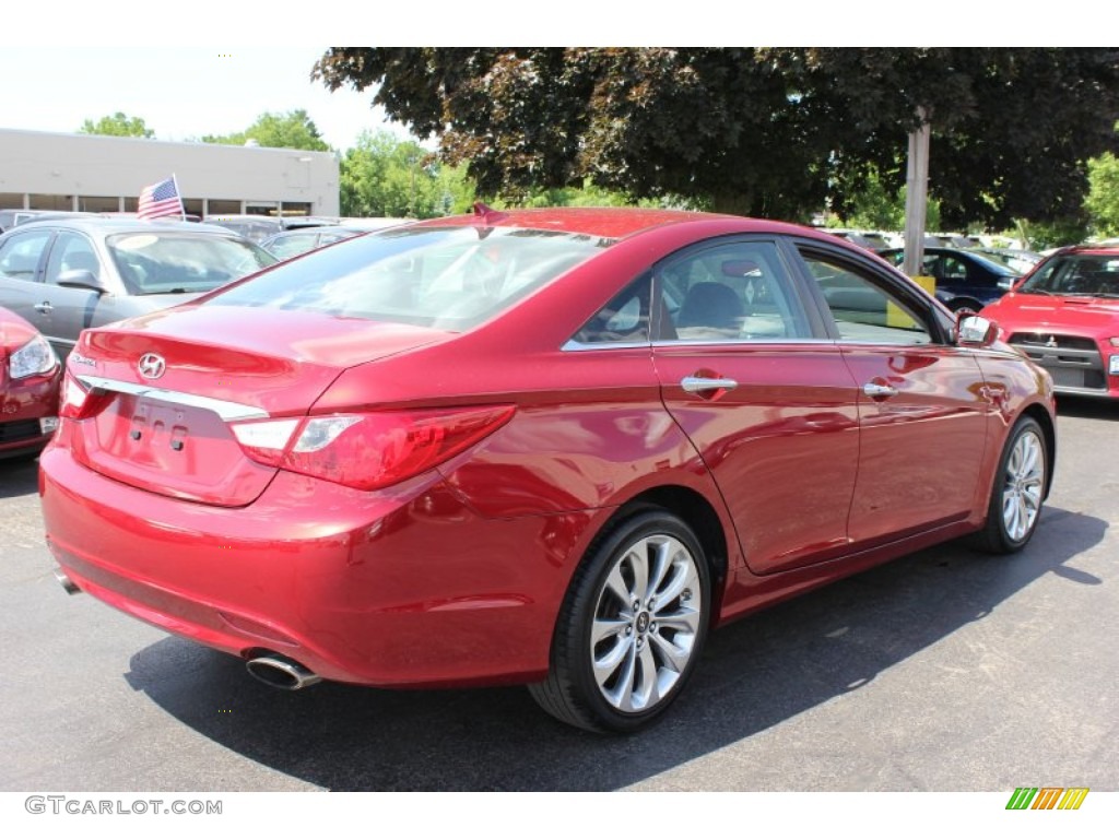 2011 Sonata SE - Venetian Red / Gray photo #14