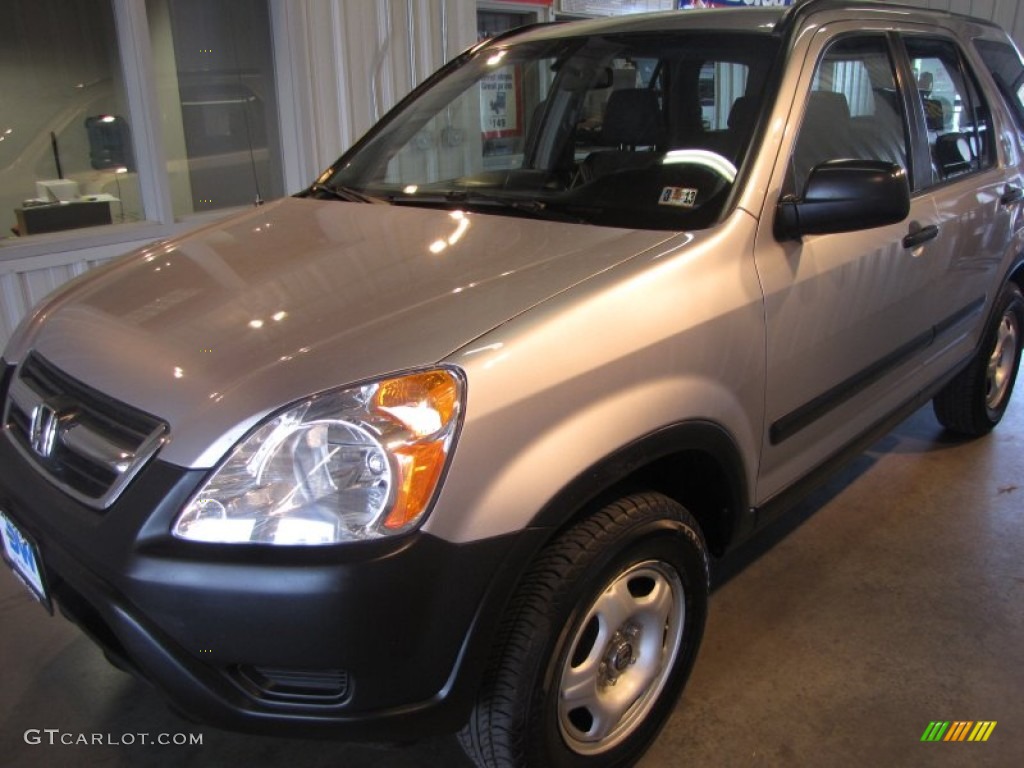 2004 CR-V LX 4WD - Satin Silver Metallic / Black photo #2