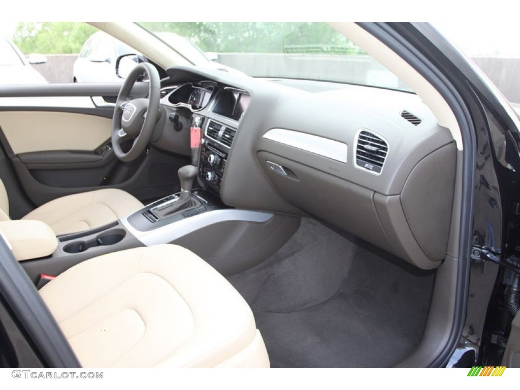 2013 Audi A4 2.0T Sedan Velvet Beige/Moor Brown Dashboard Photo #65930565