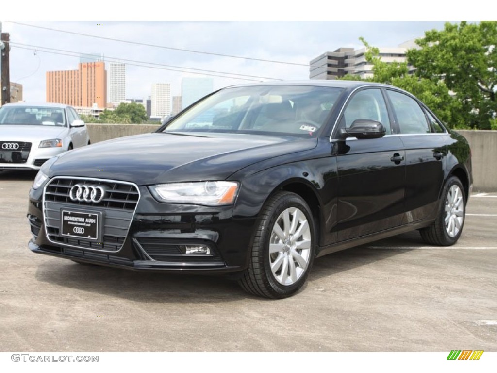 2013 A4 2.0T Sedan - Brilliant Black / Velvet Beige/Moor Brown photo #3