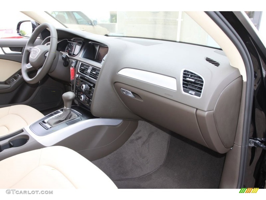 2013 Audi A4 2.0T Sedan Velvet Beige/Moor Brown Dashboard Photo #65931084