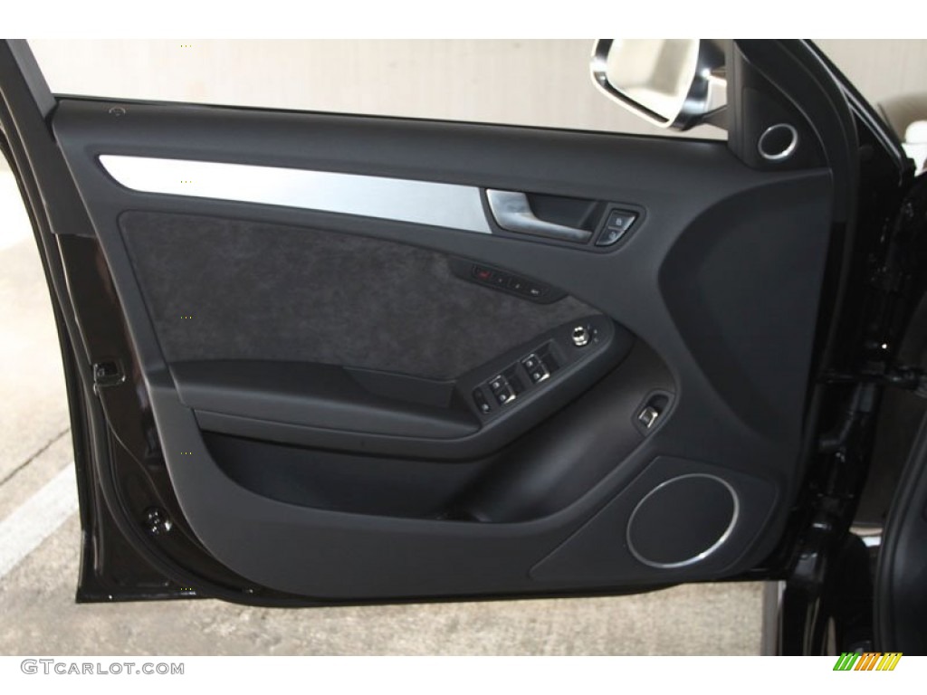 2013 Audi S4 3.0T quattro Sedan Black Door Panel Photo #65931878