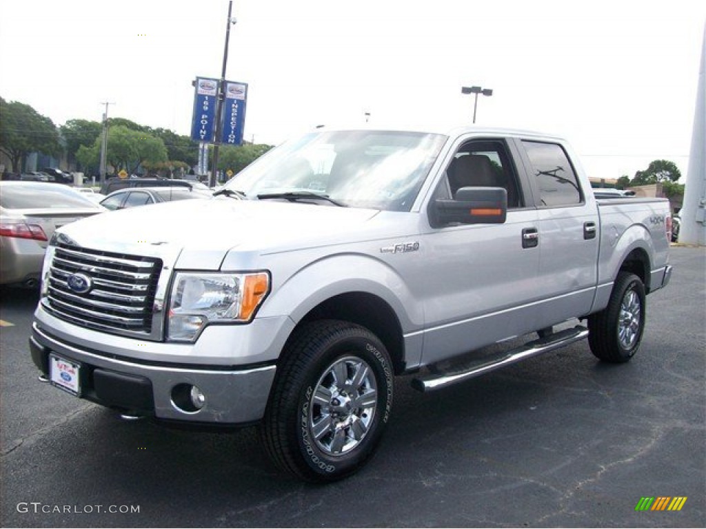 2010 F150 XLT SuperCrew 4x4 - Ingot Silver Metallic / Medium Stone photo #27