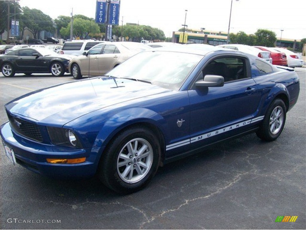 2009 Mustang V6 Coupe - Vista Blue Metallic / Dark Charcoal photo #22