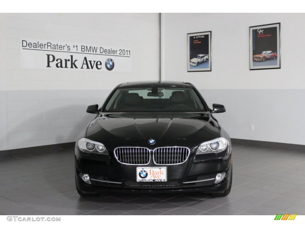 2012 5 Series 528i xDrive Sedan - Black Sapphire Metallic / Black photo #1