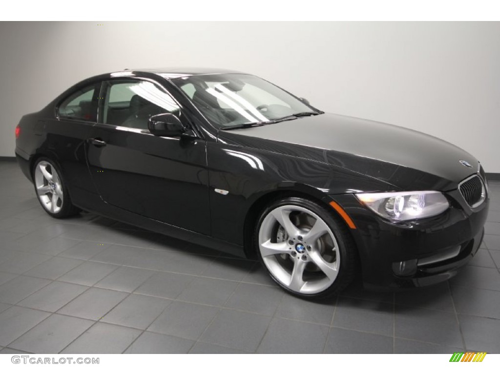 2011 3 Series 335i Coupe - Jet Black / Black photo #2