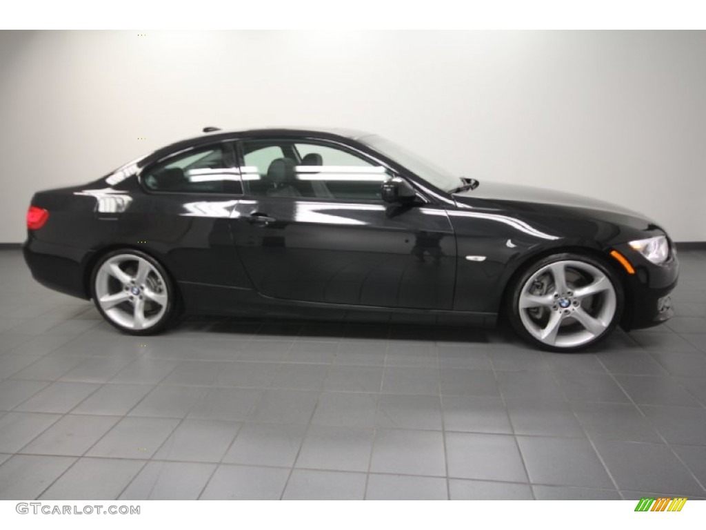 2011 3 Series 335i Coupe - Jet Black / Black photo #8