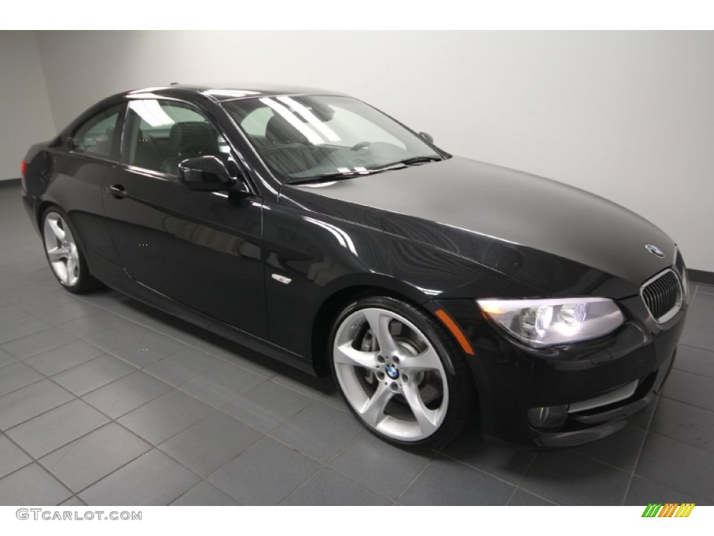 2011 3 Series 335i Coupe - Jet Black / Black photo #9