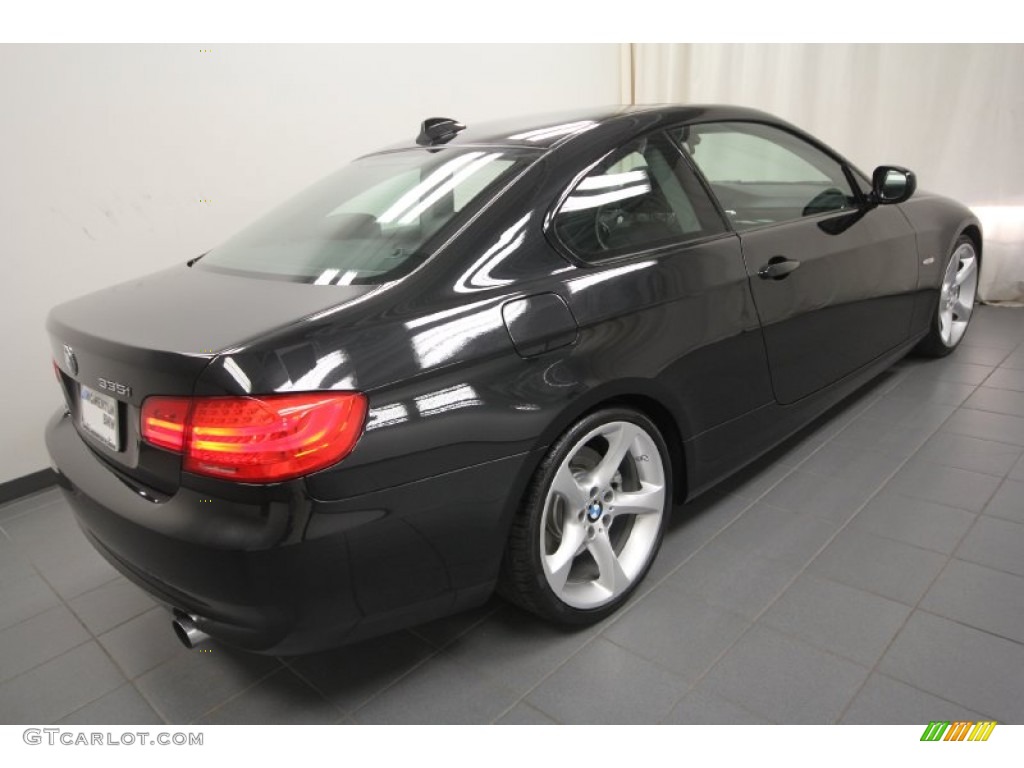 2011 3 Series 335i Coupe - Jet Black / Black photo #11