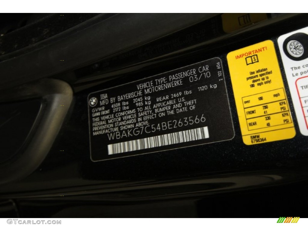 2011 3 Series 335i Coupe - Jet Black / Black photo #13