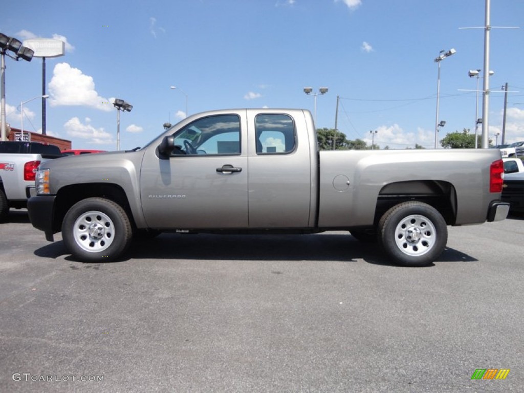 2012 Silverado 1500 Work Truck Extended Cab - Graystone Metallic / Dark Titanium photo #1