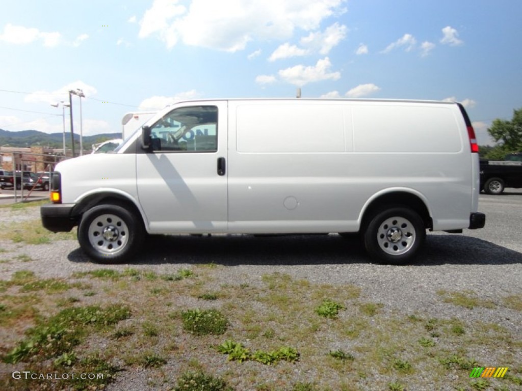 Summit White 2012 Chevrolet Express 1500 Cargo Van Exterior Photo #65934389