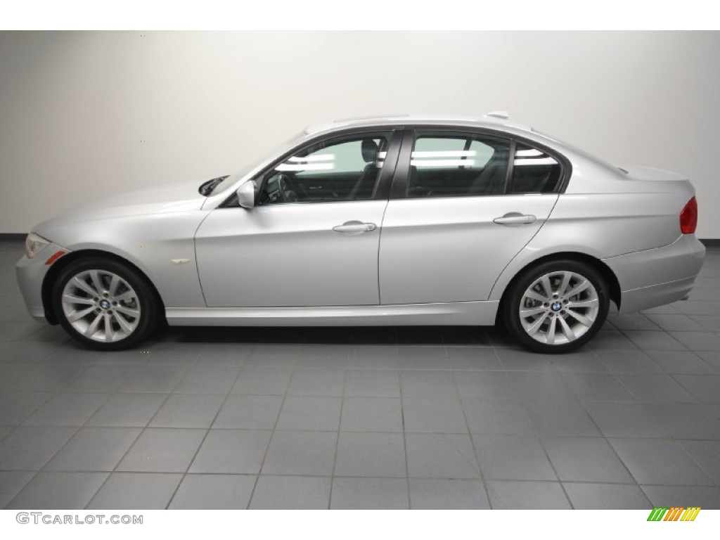 2009 3 Series 328i Sedan - Titanium Silver Metallic / Black photo #2