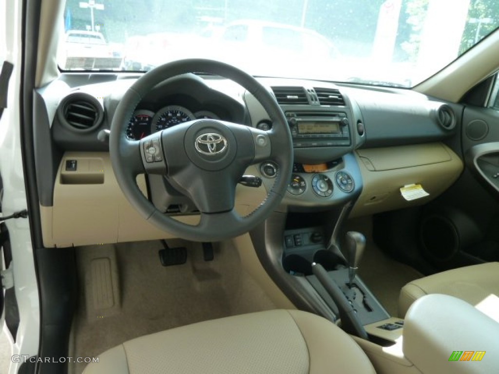 2012 RAV4 Limited 4WD - Blizzard White Pearl / Sand Beige photo #10