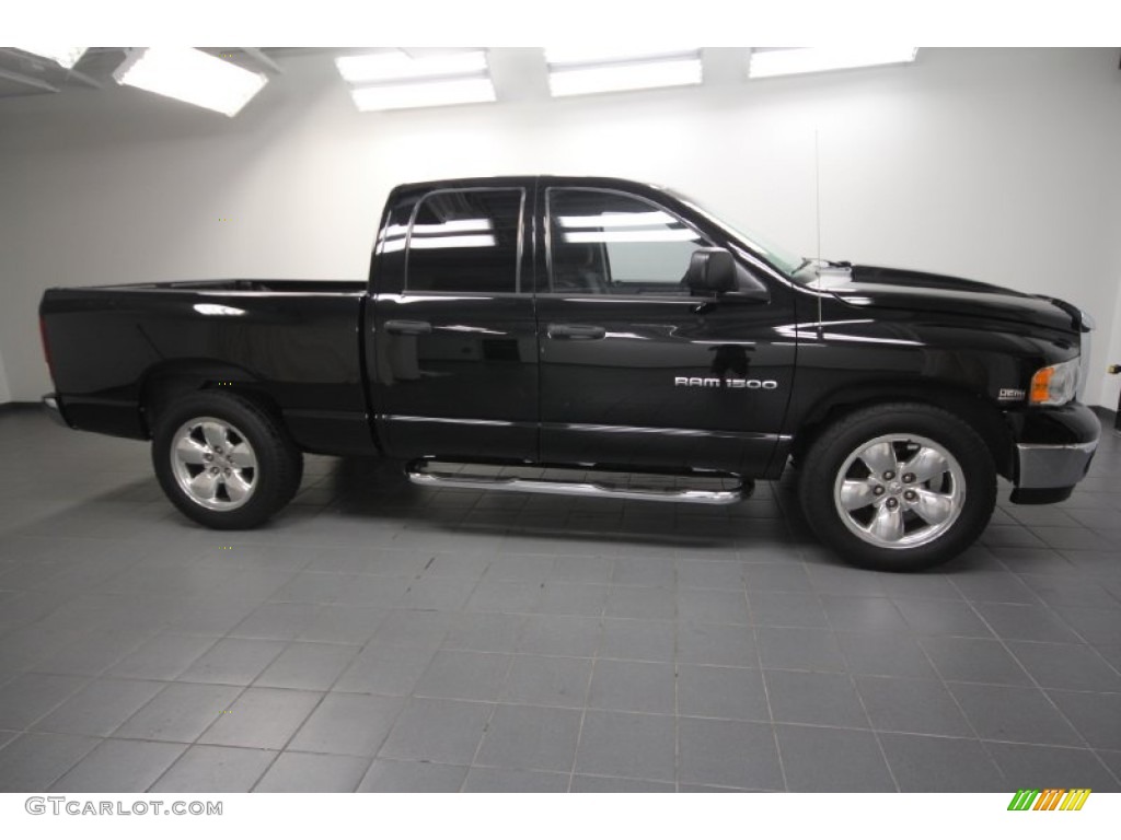 2005 Ram 1500 SLT Quad Cab - Black / Dark Slate Gray photo #7