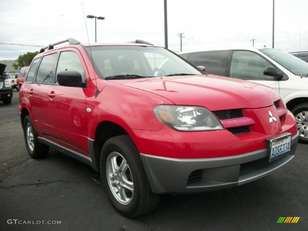 2003 Outlander LS 4WD - Phoenix Red / Charcoal photo #1